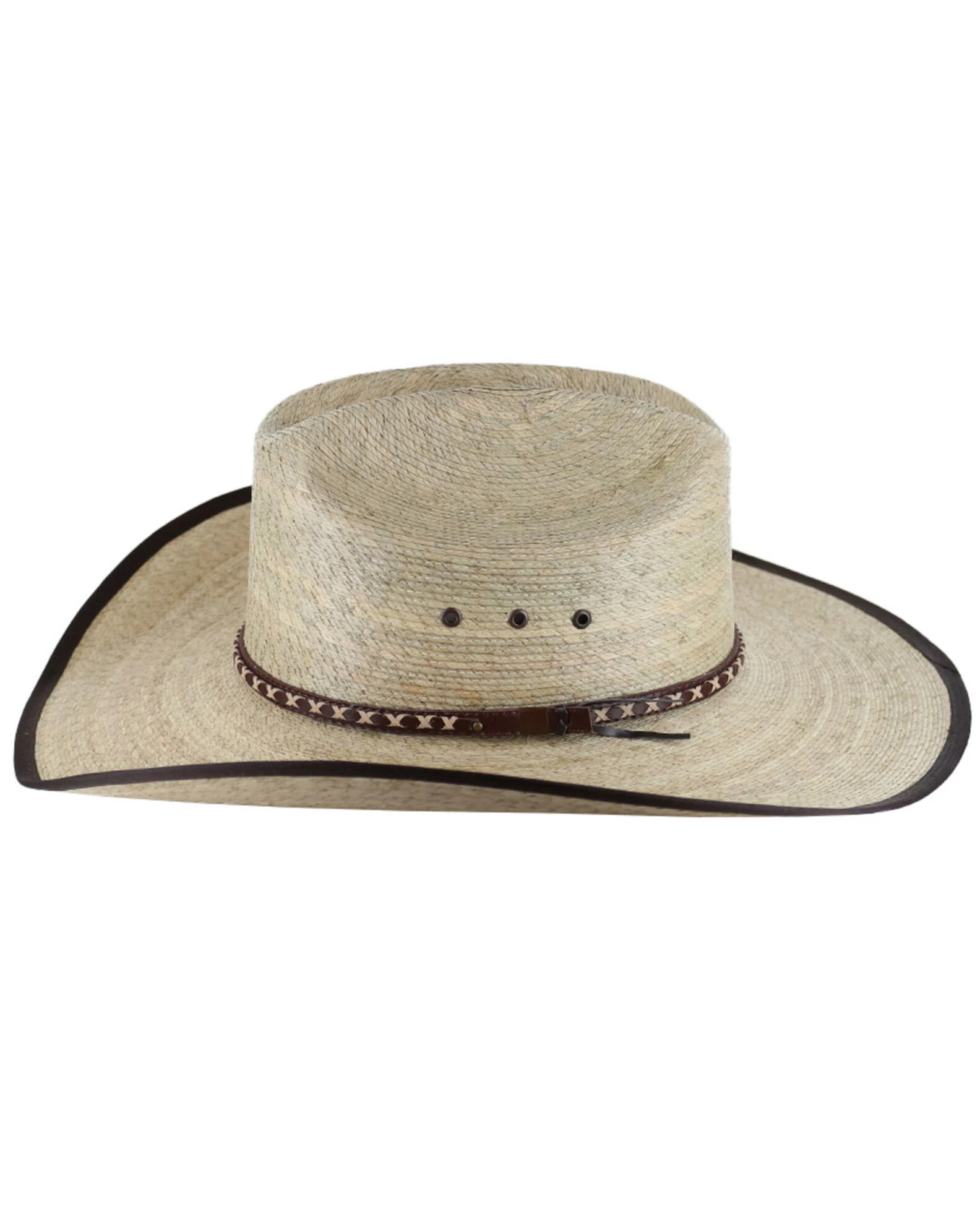 Cody James® Men's Brown Trimmed Straw Hat - Image 5
