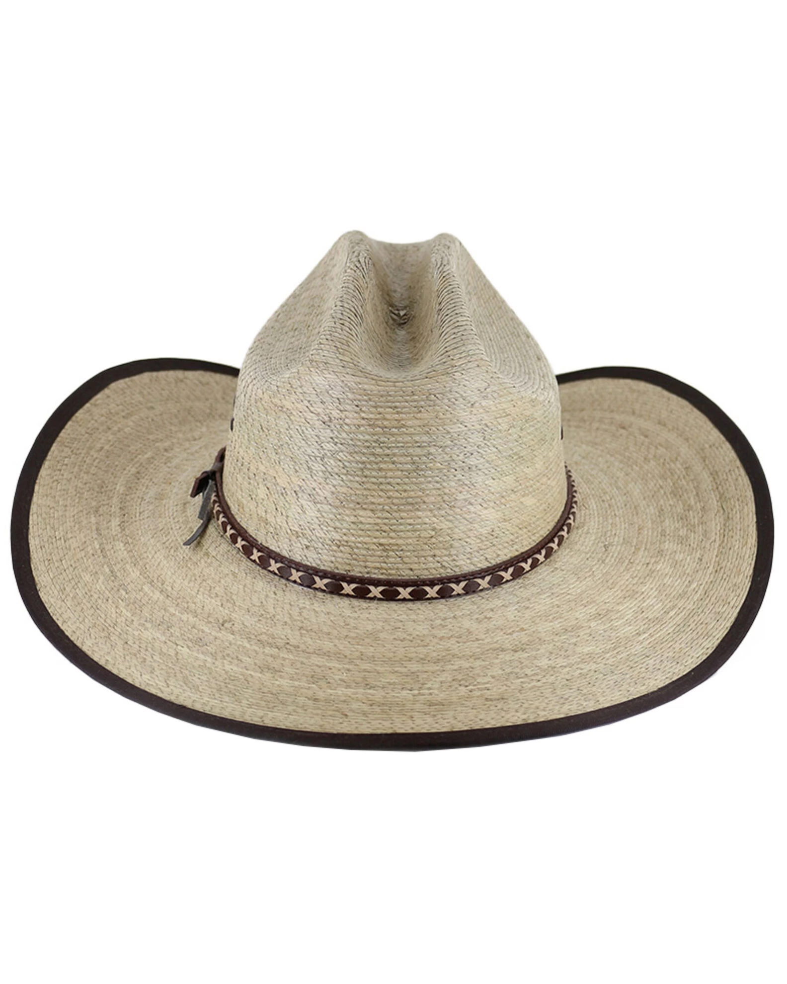 Cody James® Men's Brown Trimmed Straw Hat - Image 3