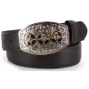 Cody James Men's Bullet Buckle Leather Belt