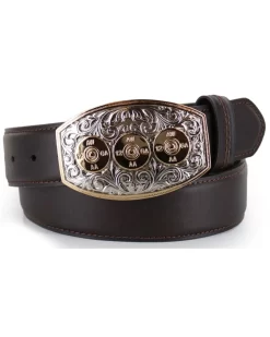 Cody James Men's Bullet Buckle Leather Belt