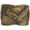 Cody James Men's Antiqued American Flag And Eagle Belt Buckle