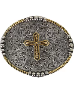 Cody James Men's Filigree Cross Belt Buckle
