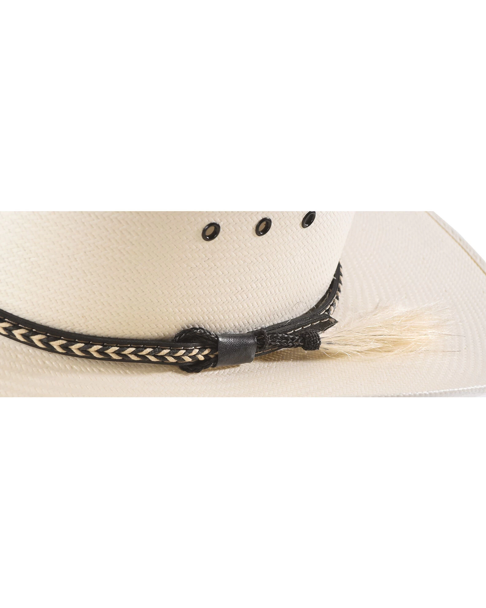 Cody James Men's Natural Straw Horsehair Band Cowboy Hat - Image 2
