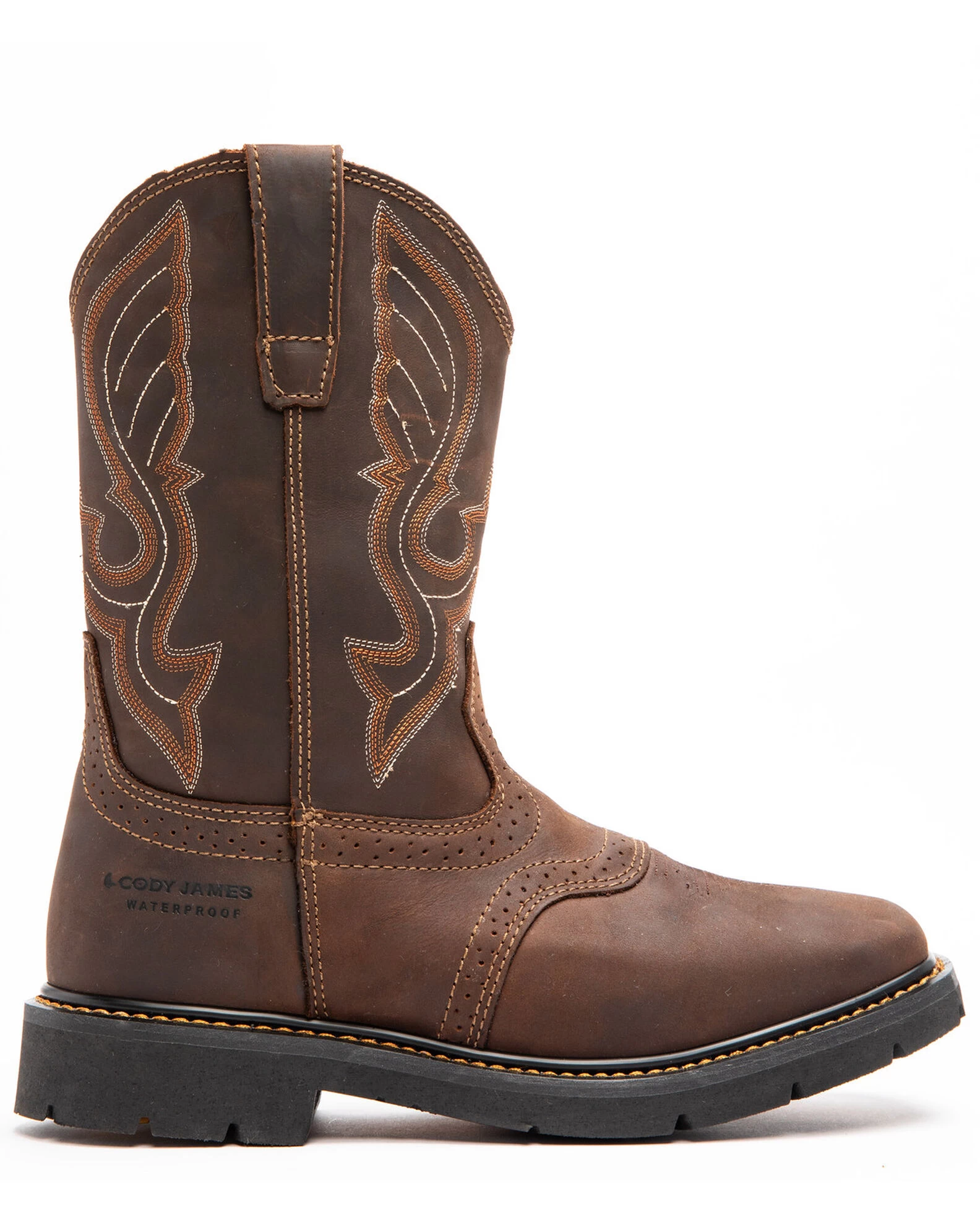 Cody James Men's Saddle Waterproof Western Work Boots - Soft Toe - Image 2