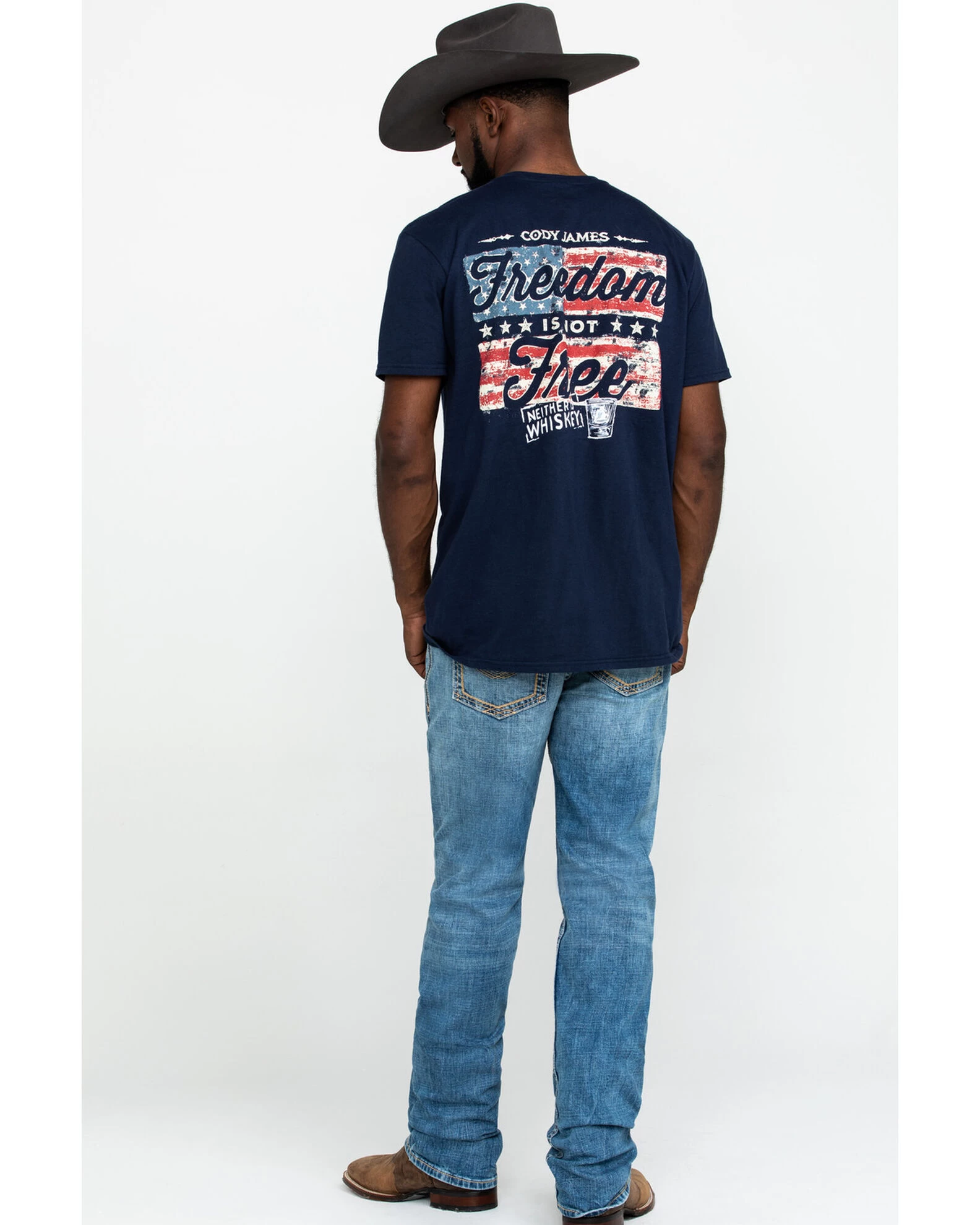 Cody James Core Men's Clover Leaf Light Wash Stretch Slim Straight Jeans - Image 3