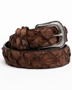Cody James Men's Brown Pirarucu Exotic Belt