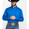 Cody James Core Solid Twill Long Sleeve Western Shirt 