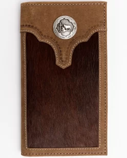 Cody James Men's Hair On Praying Cowboy Leather Checkbook Wallet