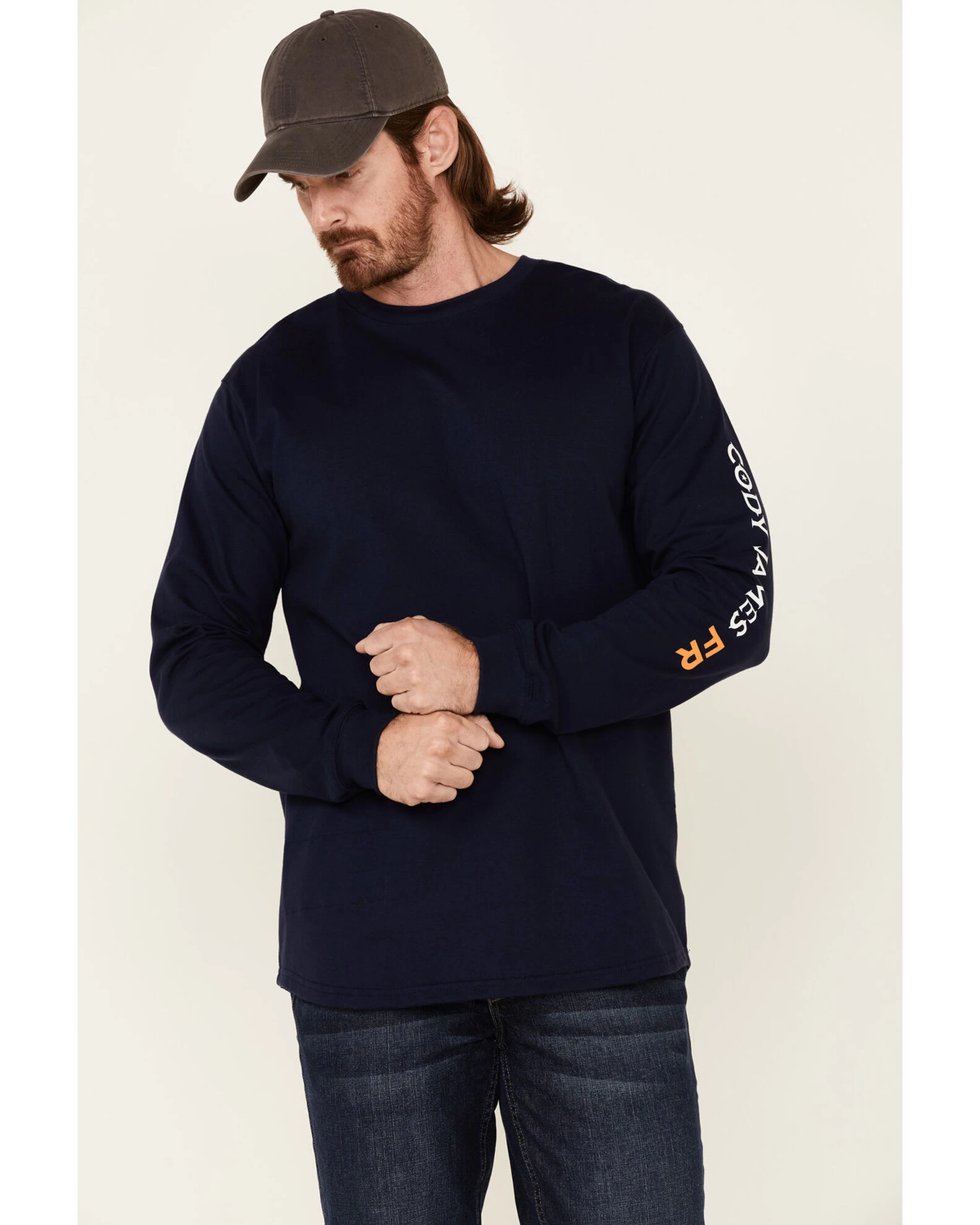 Cody James Men's FR Logo Long Sleeve Work T-Shirt - Image 3