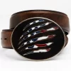Cody James Men's American Flag Leather Belt