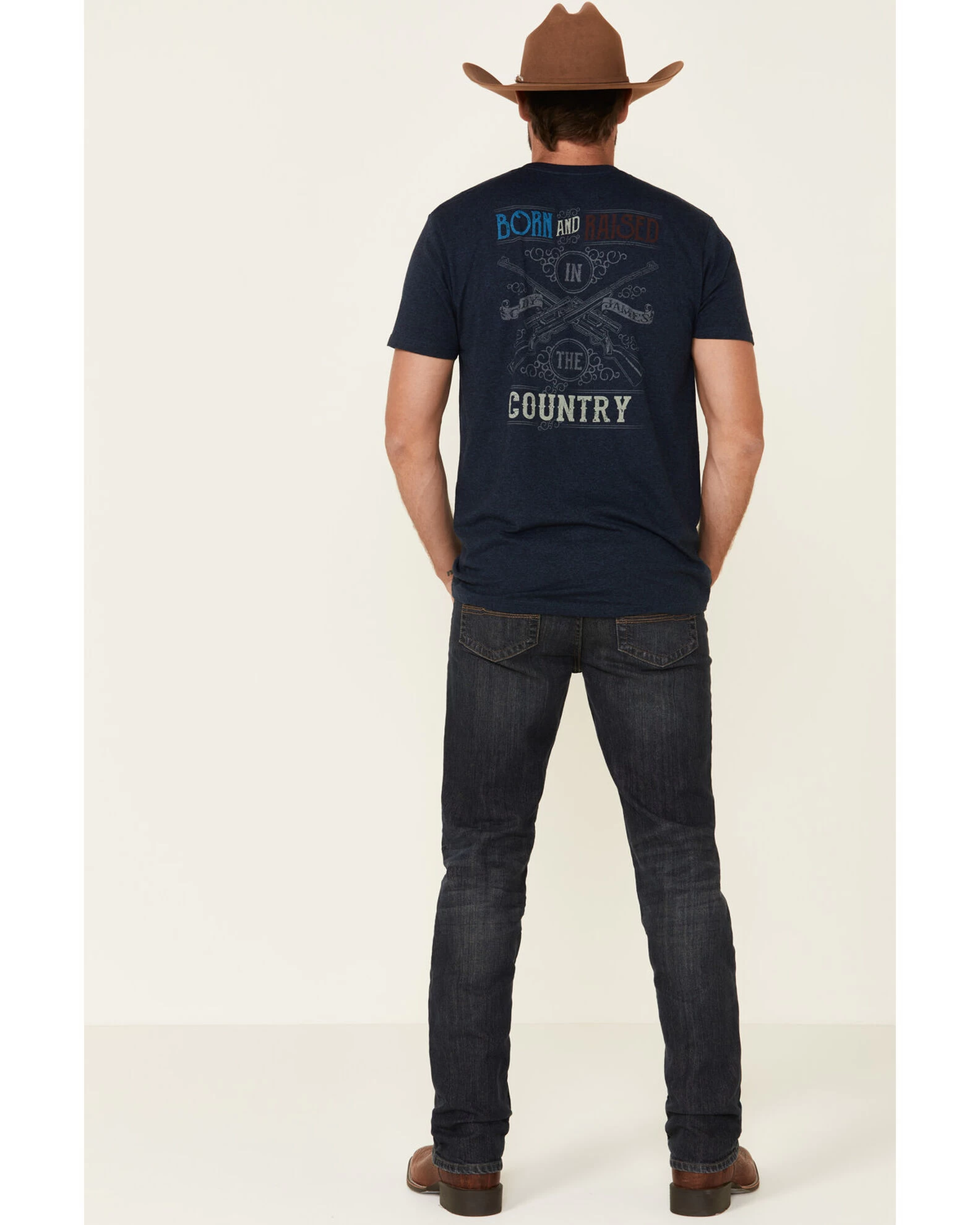 Cody James Men's Barn Sour Dark Wash Stretch Slim Straight Jeans - Image 3