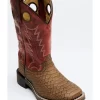 Cody James Boys' Reptile Print Western Boots - Broad Square Toe