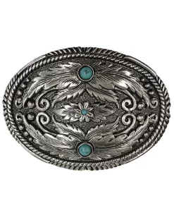 Cody James Men's Fancy Feathers Turquoise Buckle