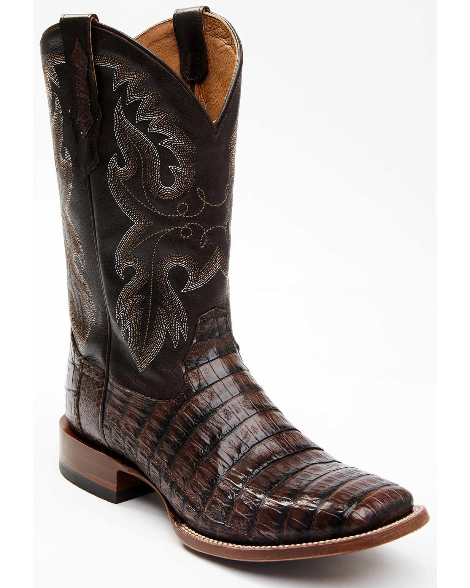 Cody James Men's Exotic Caiman Tail Skin Western Boots - Broad Square Toe - Image 2