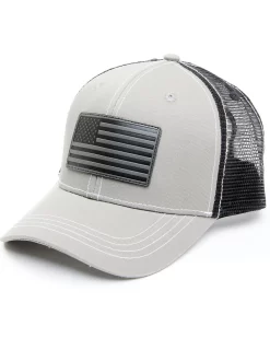 Cody James Men's Gray Flag Patch Mesh Back Ball Cap 