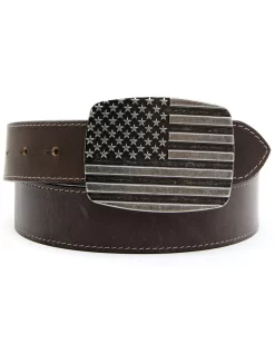Cody James Men's Brown Stars & Stripes Western Belt