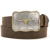 Cody James Men's Scalloped Longhorn Western Belt