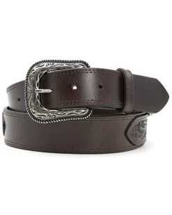 Cody James Men's Metal Concho Overlay Western Belt