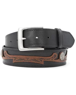 Cody James Men's Western Scrolled Skull Concho Western Belt