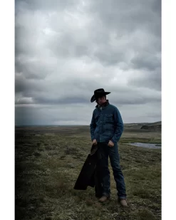 Cody James Men's Grand Teton 3.0 Sherpa-Lined Button-Front Denim JacketÂ