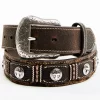 Cody James Men's Hair-On Cross Concho Western Belt