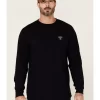 Cody James Men's FR Longhorn Graphic Long Sleeve Work T-Shirt 