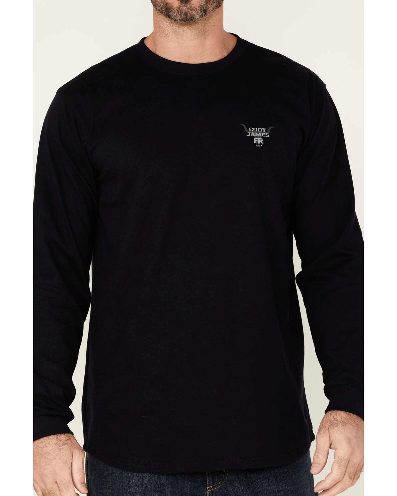 Cody James Men's FR Longhorn Graphic Long Sleeve Work T-Shirt - Image 3