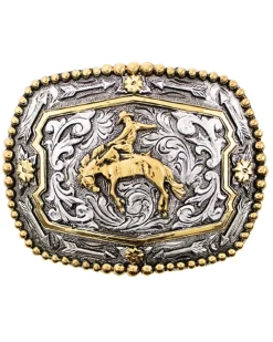 Cody James Men's Bronco Rider Beaded Edge Belt Buckle