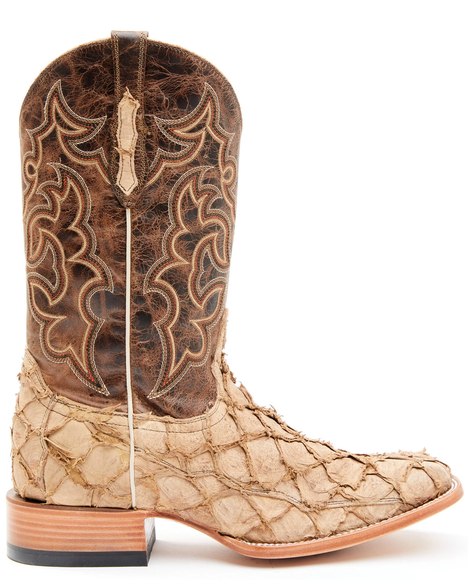 Cody James Men's Exotic Pirarucu Western Boots - Broad Square Toe - Image 5