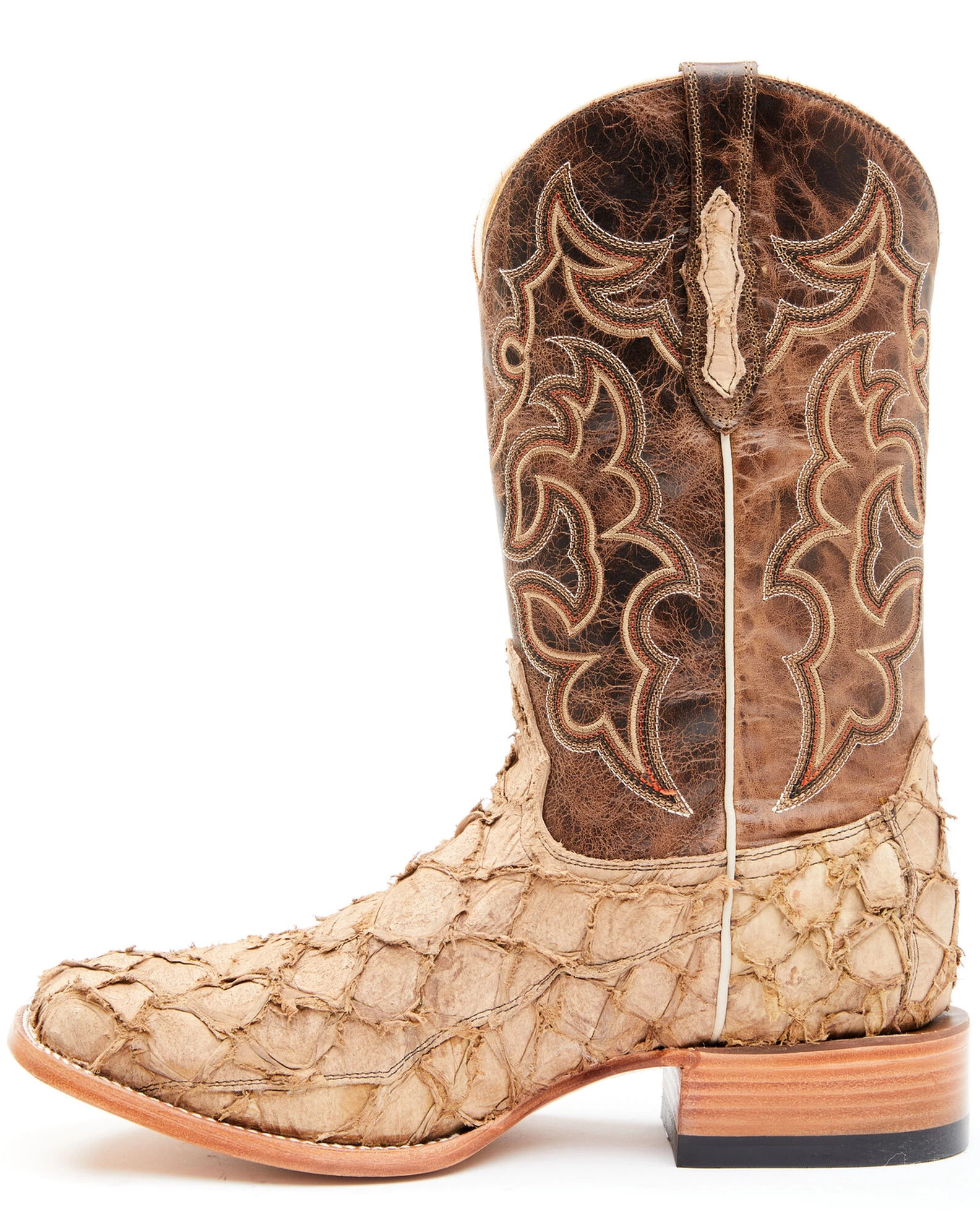 Cody James Men's Exotic Pirarucu Western Boots - Broad Square Toe - Image 4