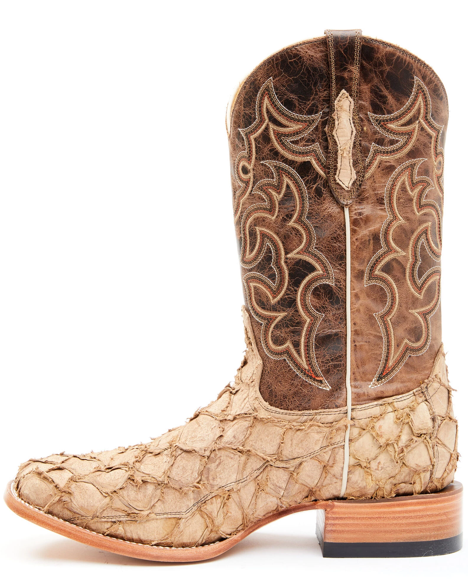 Cody James Men's Exotic Pirarucu Western Boots - Broad Square Toe - Image 3
