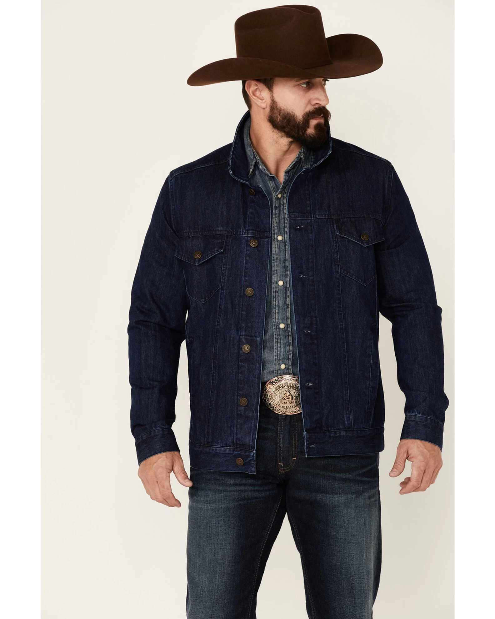 Cody James Men's Coasting Medium Wash Button-Front Unlined Denim JacketÂ