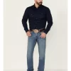 Cody James Men's Roughstock Medium Wash Rigid Slim Straight Jeans 