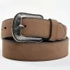 Cody James Men's Brown Casual Billet Leather Belt