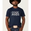 Cody James Men's Navy Southwestern Logo Short Sleeve T-Shirt 