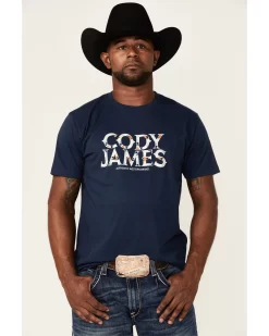 Cody James Men's Navy Southwestern Logo Short Sleeve T-Shirt 