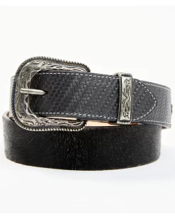 Cody James Men's Hair-On Black Western Belt