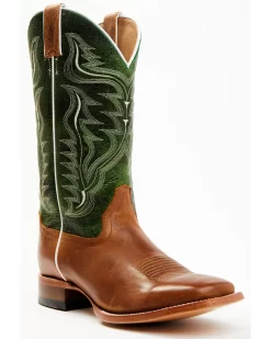 Cody James Men's Peridot Green Leather Western Boots - Broad Square ToeÂ