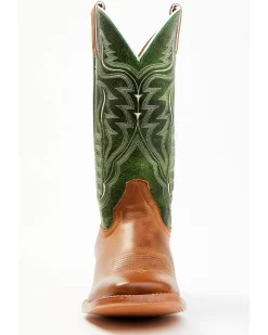Cody James Men's Peridot Green Leather Western Boots - Broad Square Toe