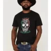 Cody James Men's Viva Mexico Muertos Skull Graphic Short Sleeve T-Shirt 