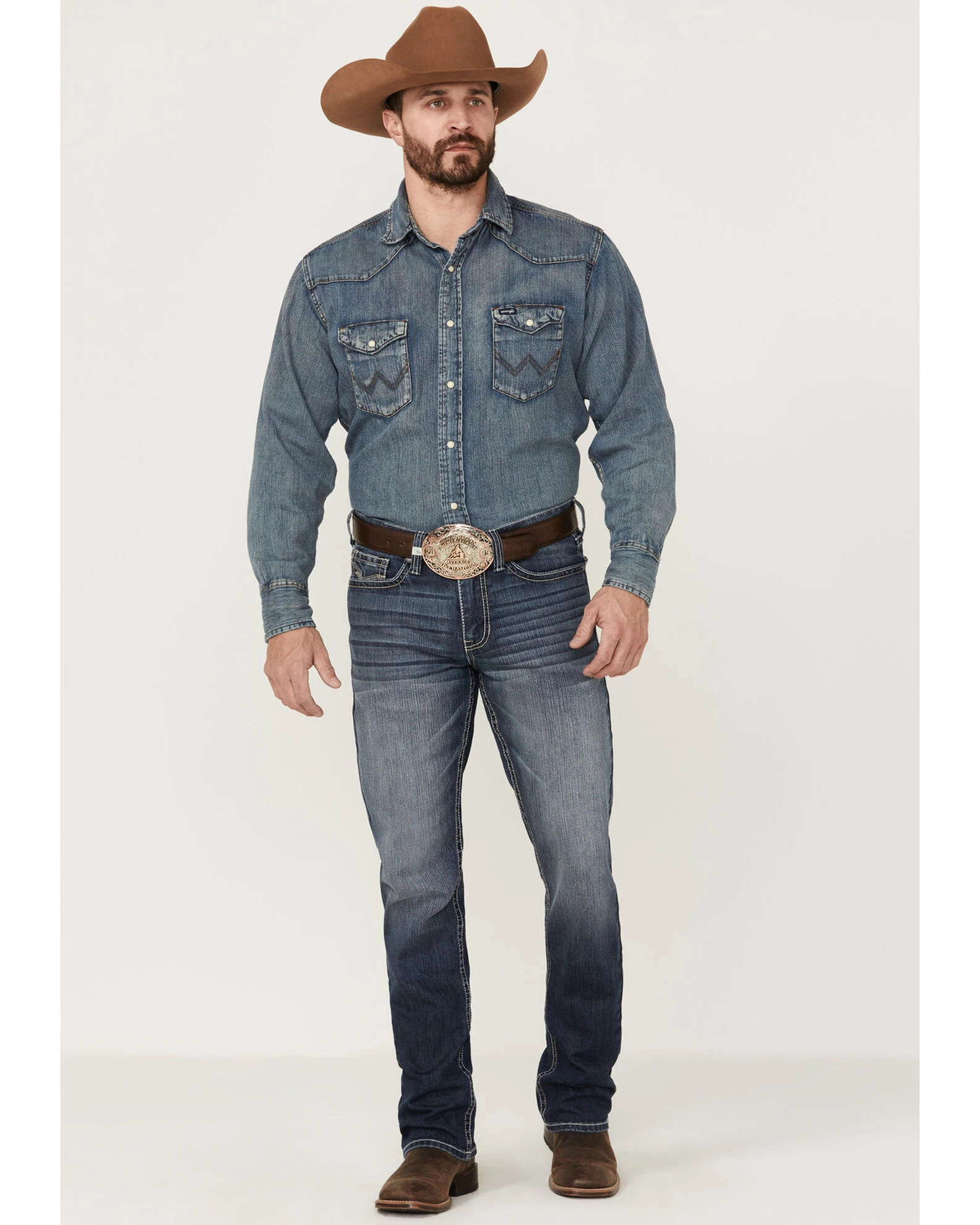 Cody James Men's Moonlight Medium Wash Stretch Slim Straight Jeans - Image 2