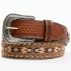 Cody James Men's Southwestern Concho Ribbon Inlay Belt