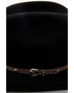 Cody James Men's 3X Black Leather Lace Band Wool Felt Western Hat