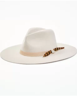 Cody James Men's 3X Silver Belly 9 Line Band Pinch Wool Felt Western Hat 