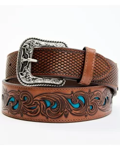 Cody James Men's Basketweave Turquoise Belt