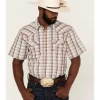 Cody James Men's Mount Vernon Small Plaid Short Sleeve Snap Western Shirt - Big & Tall 