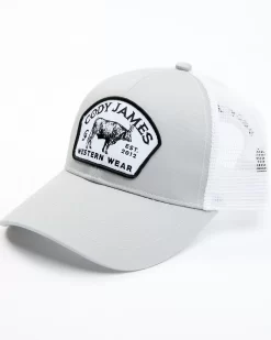 Cody James Men's Cow Logo Patch Mesh-Back Ball Cap 