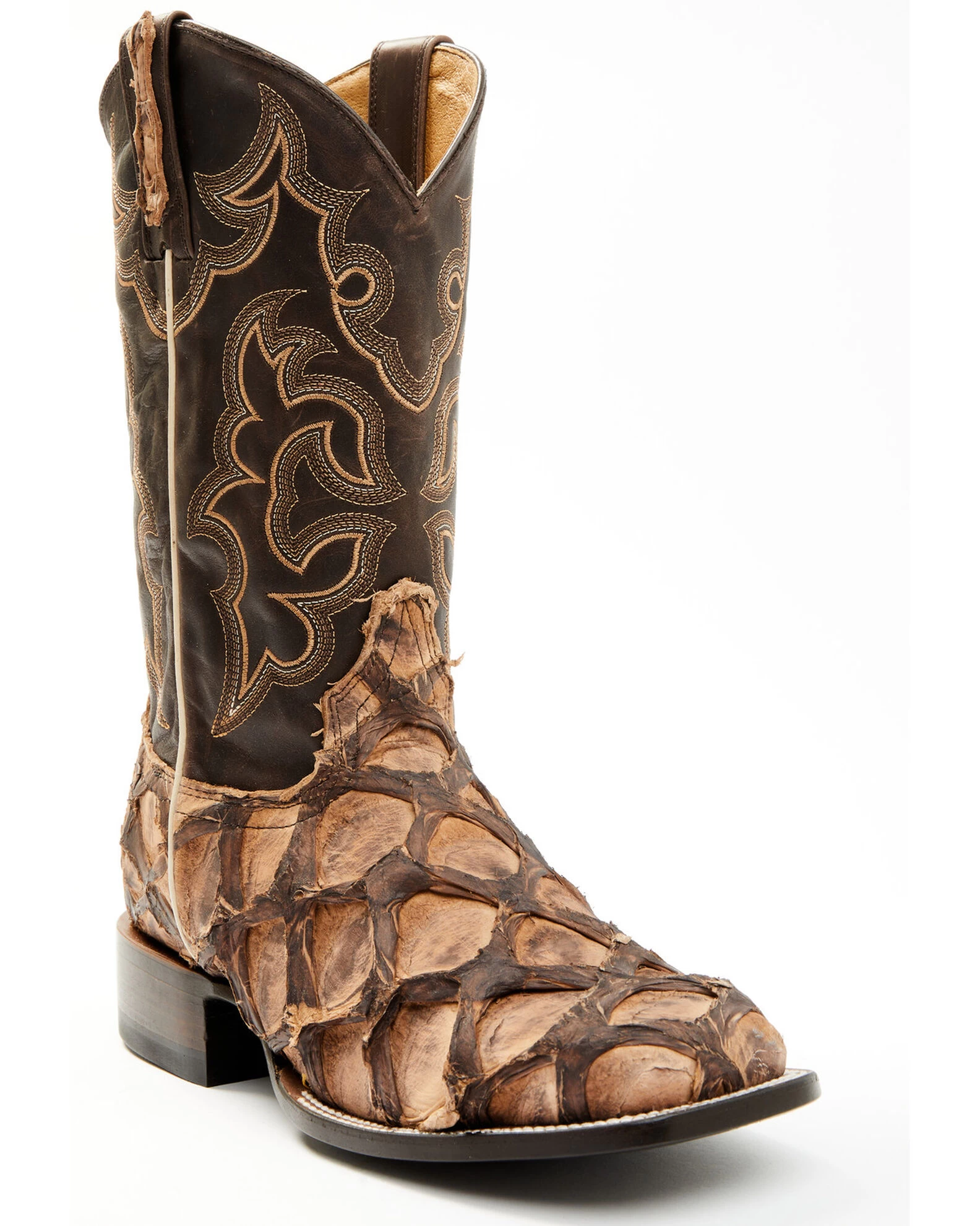 Cody James Men's Exotic Pirarucu Western Boots - Broad Square Toe - Image 6