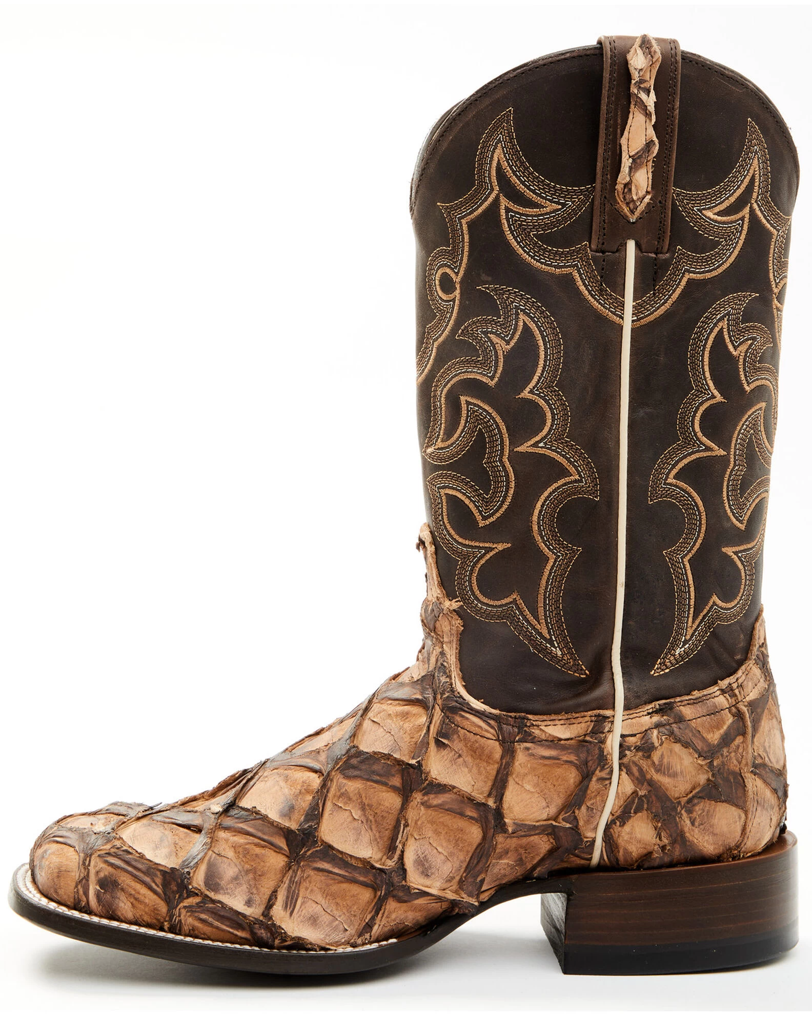 Cody James Men's Exotic Pirarucu Western Boots - Broad Square Toe - Image 2