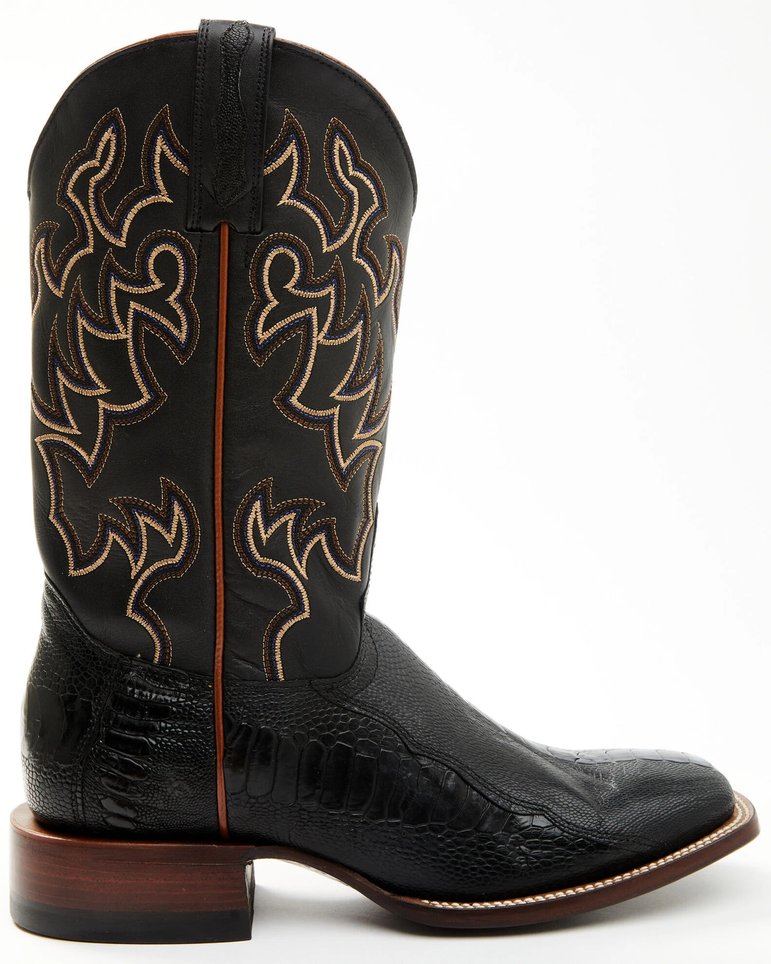 Cody James Men's Exotic Ostrich Leg Western Boots - Broad Square Toe - Image 7